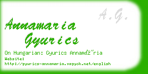 annamaria gyurics business card